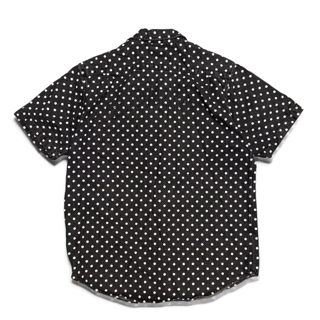 Supreme Black Denim Polka Dot Shirt (L)