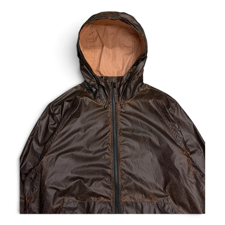 Stussy Brown Beach Shell Cracked Ripstop Jacket (M)