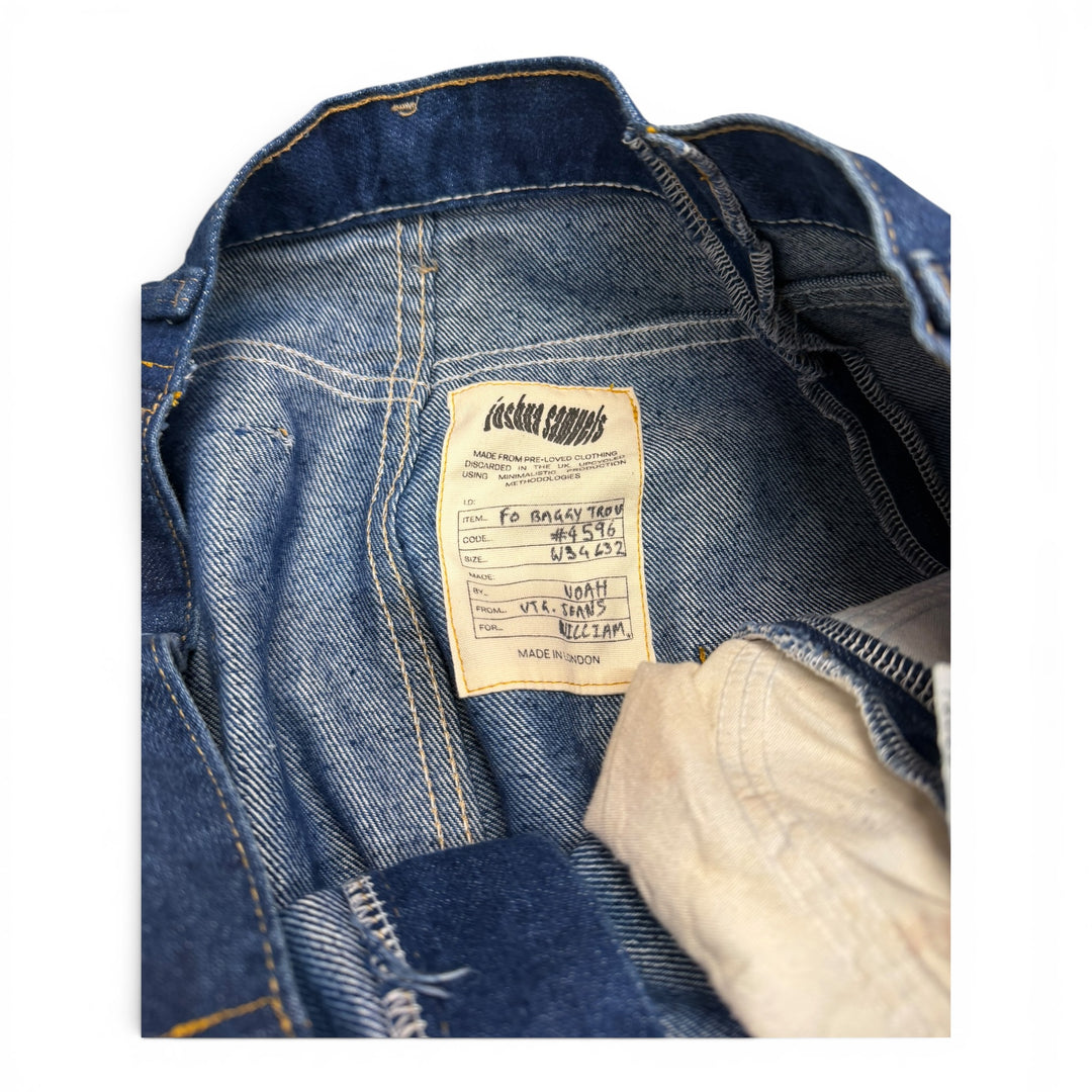 Vintage Wrangler Barrel Leg Jeans Blue 36"