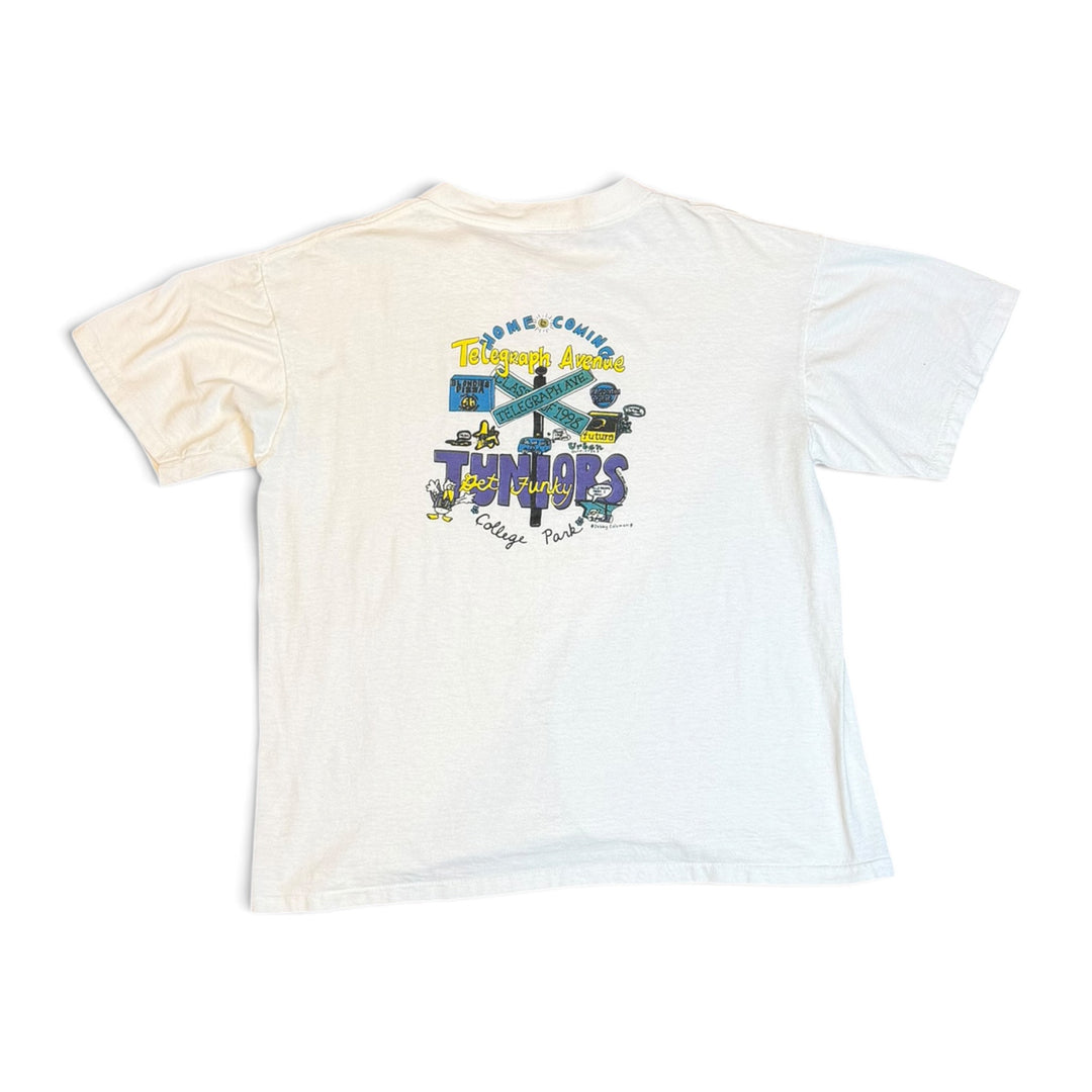 90's Vintage Telegraph Avenue White Graphic T-shirt (M)