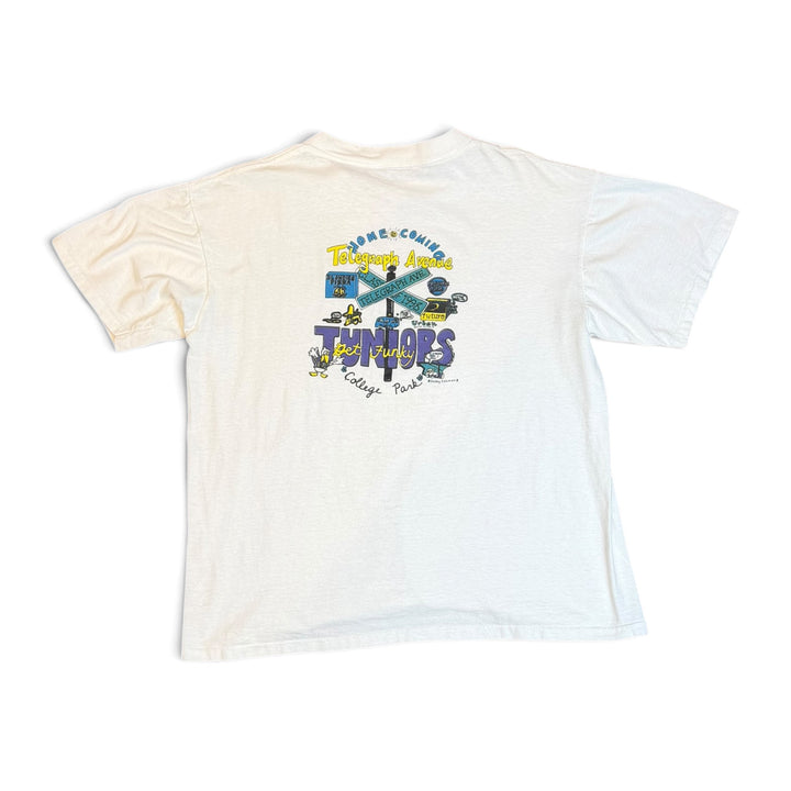 90's Vintage Telegraph Avenue White Graphic T-shirt (M)