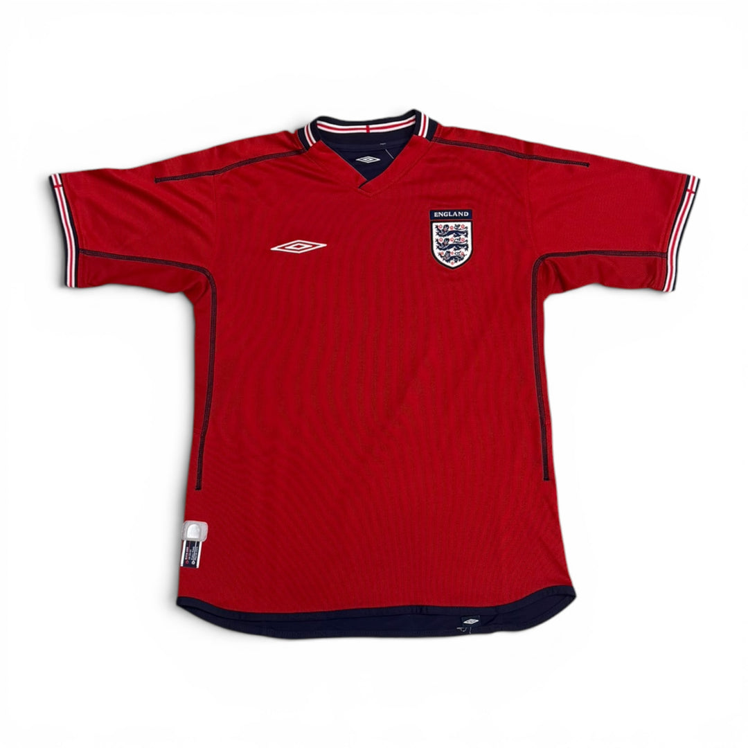 2004 Vintage England Umbro Reversible Navy & Red Football Shirt (M)