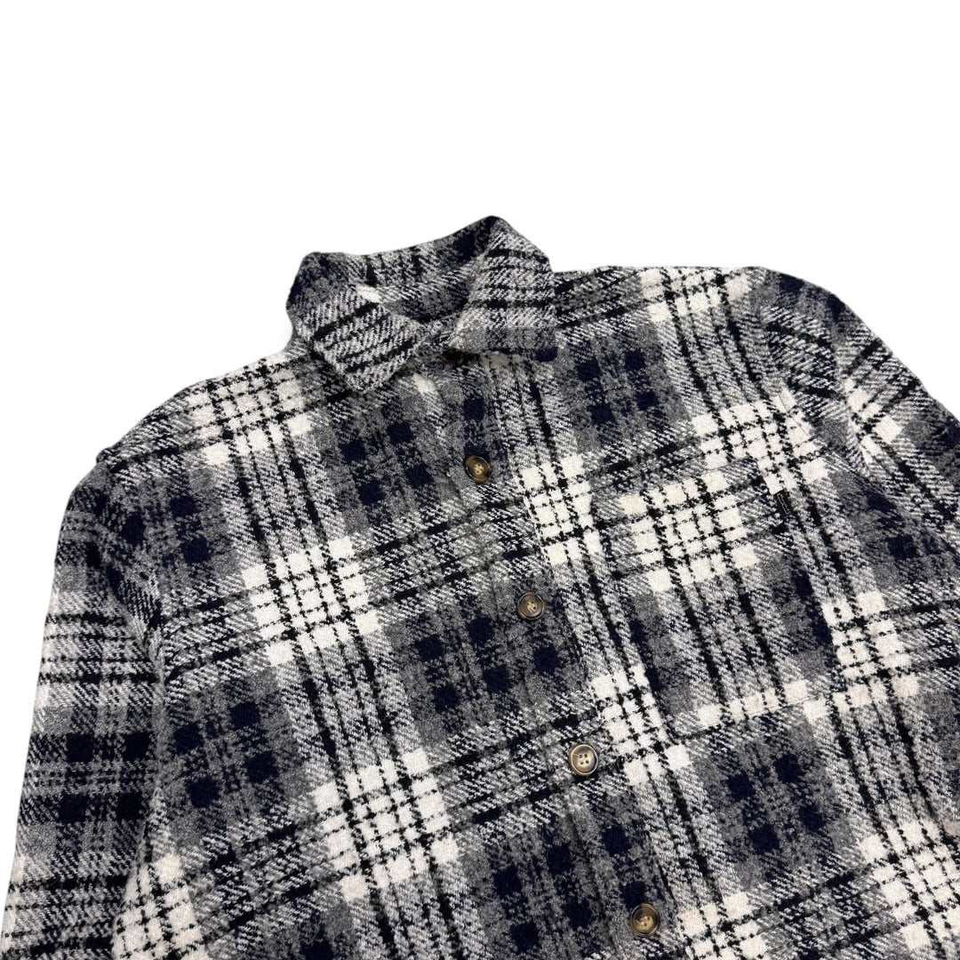 F***ing Awesome Grey Checkered Heavyweight Flannel Shirt Jacket (L)