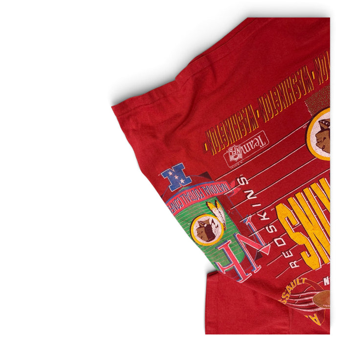 Vintage NFL Washington Graphic T shirt Red (L)