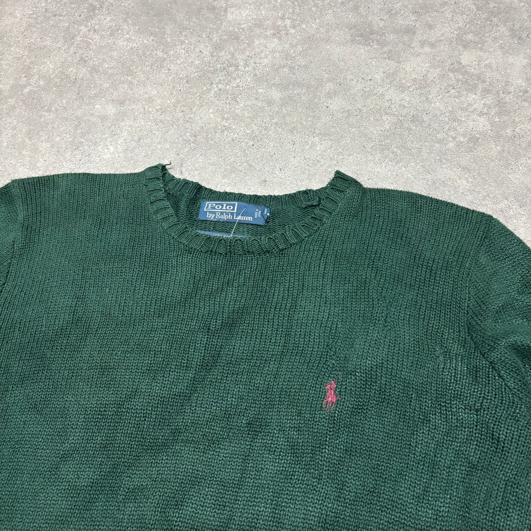 Vintage Polo Ralph Lauren Green Knitted Sweater (L)