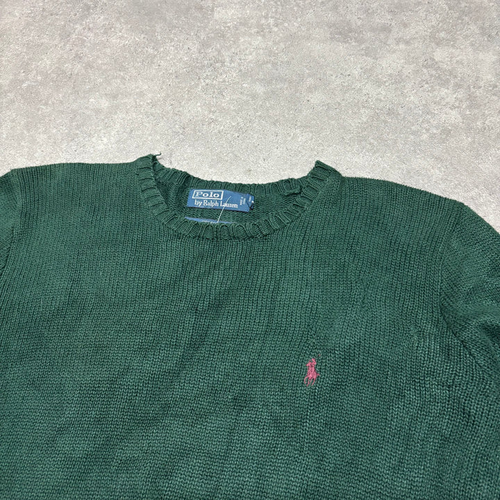 Vintage Polo Ralph Lauren Green Knitted Sweater (L)