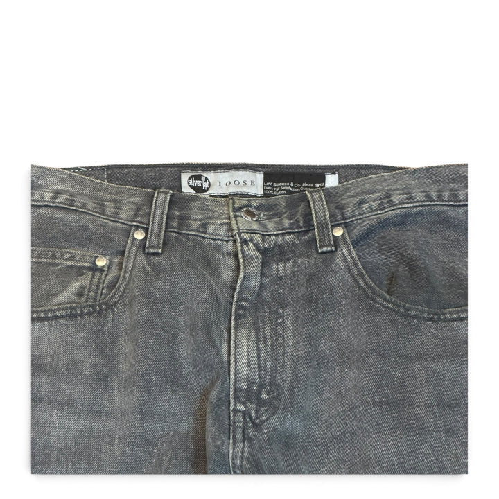 Vintage Levis Silver Tabs Washed Black Denim Jeans (32)