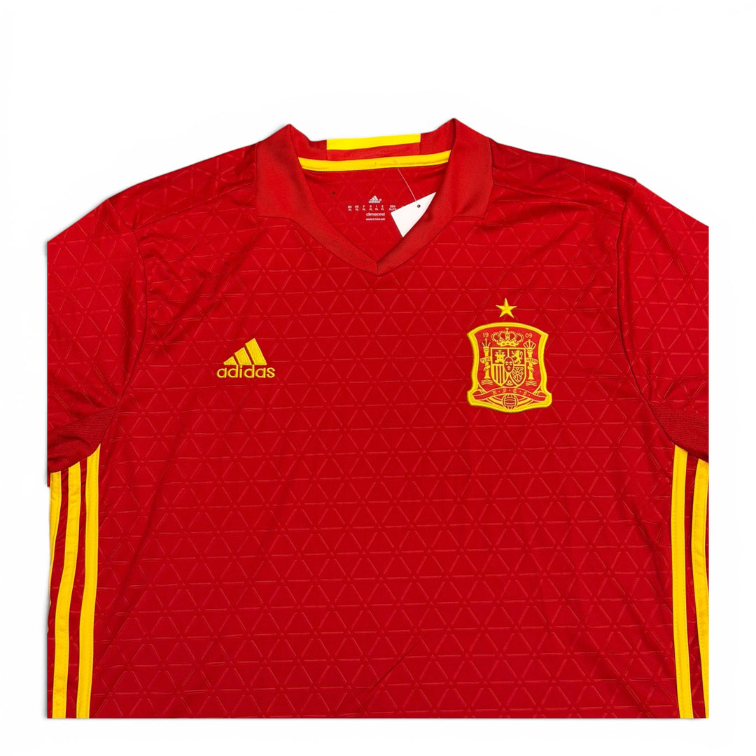 2016-17 Spain Home Football Shirt Red (XL)