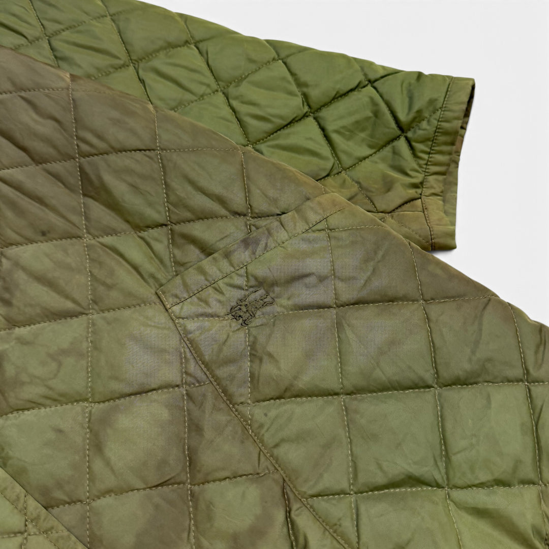 Vintage Burberrys Quilted Jacket Green (L)