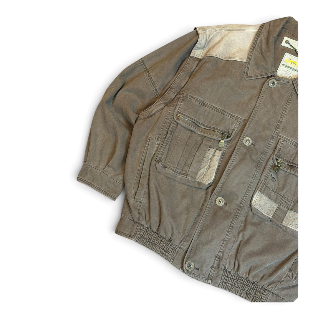 Vintage Camel Brown Technical Bomber Jacket (L)