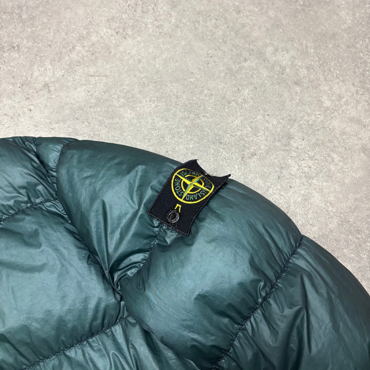 Stone Island Green Garment Dyed Puffer Jacket (XXL)