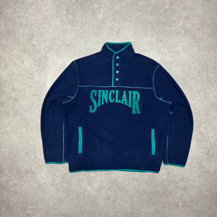 BNWT Sinclair Navy Spell Out Quarter Button Fleece (M)