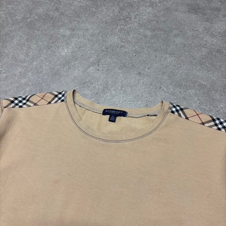 Vintage Burberry Beige Novacheck Longsleeve T-Shirt (L)