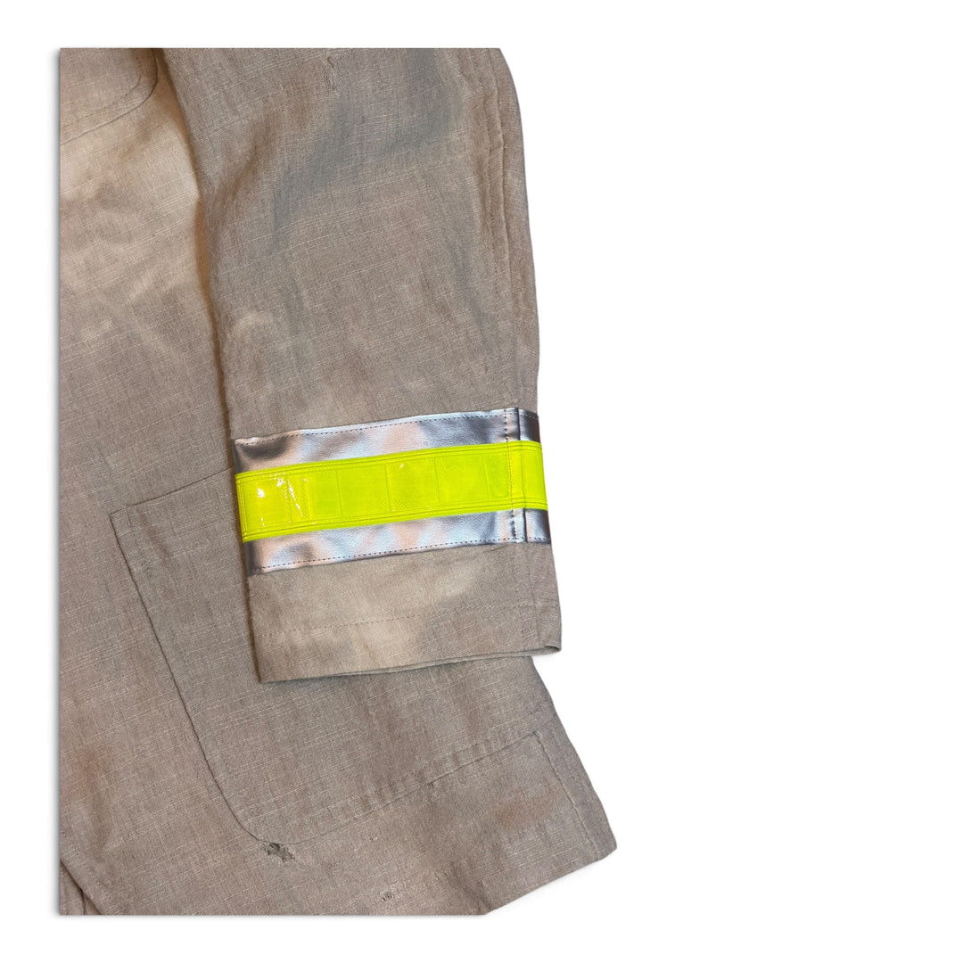 Rare 96 Runway Vintage Comme De Garcons Beige Linen High Vis Blazer Jacket (M)