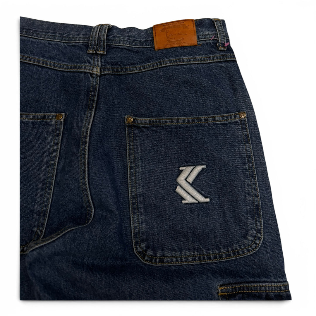 Vintage Karl Kani Baggy Cargo Jeans Blue (L)