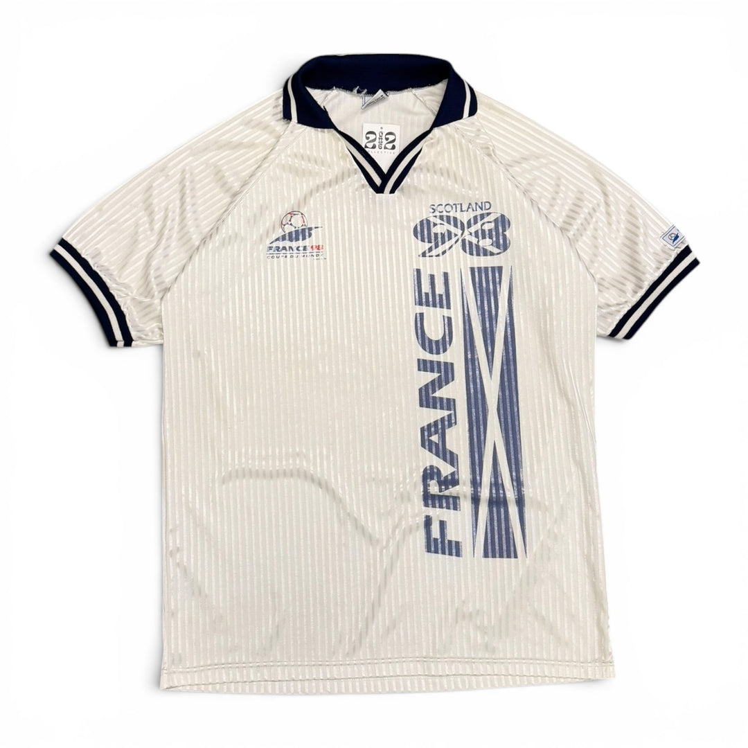 Vintage 1998 France World Cup Scotland Football Shirt White (L)