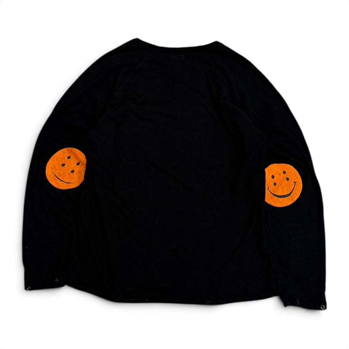 Kapital Black Smiley Face Elbow's Long Sleeve T-Shirt (L)