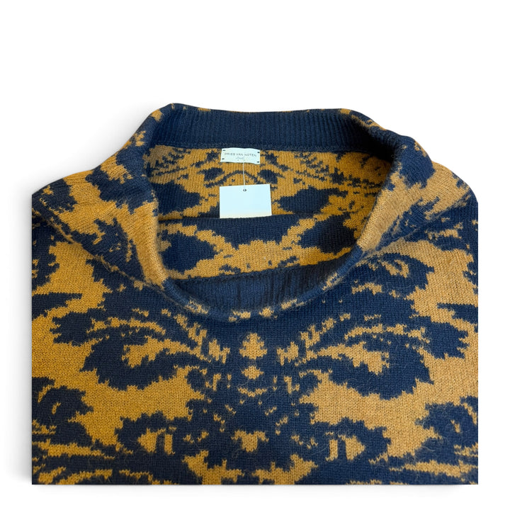 Dries Van Noten Knitted Black & Brown Skirt (S)