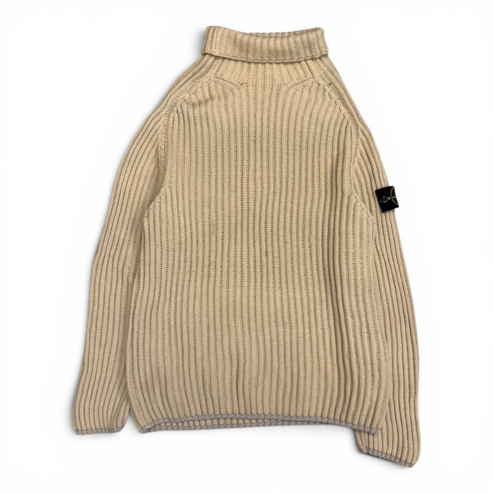 Vintage Stone Island Turtle Neck Jumper Beige (L)