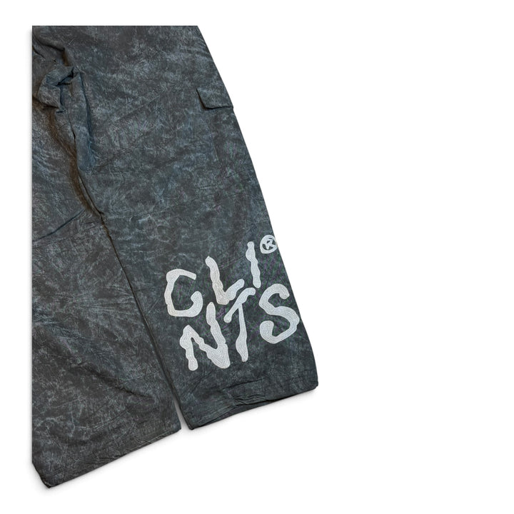Clints Black Faded Baggy Cargo Trousers (L)
