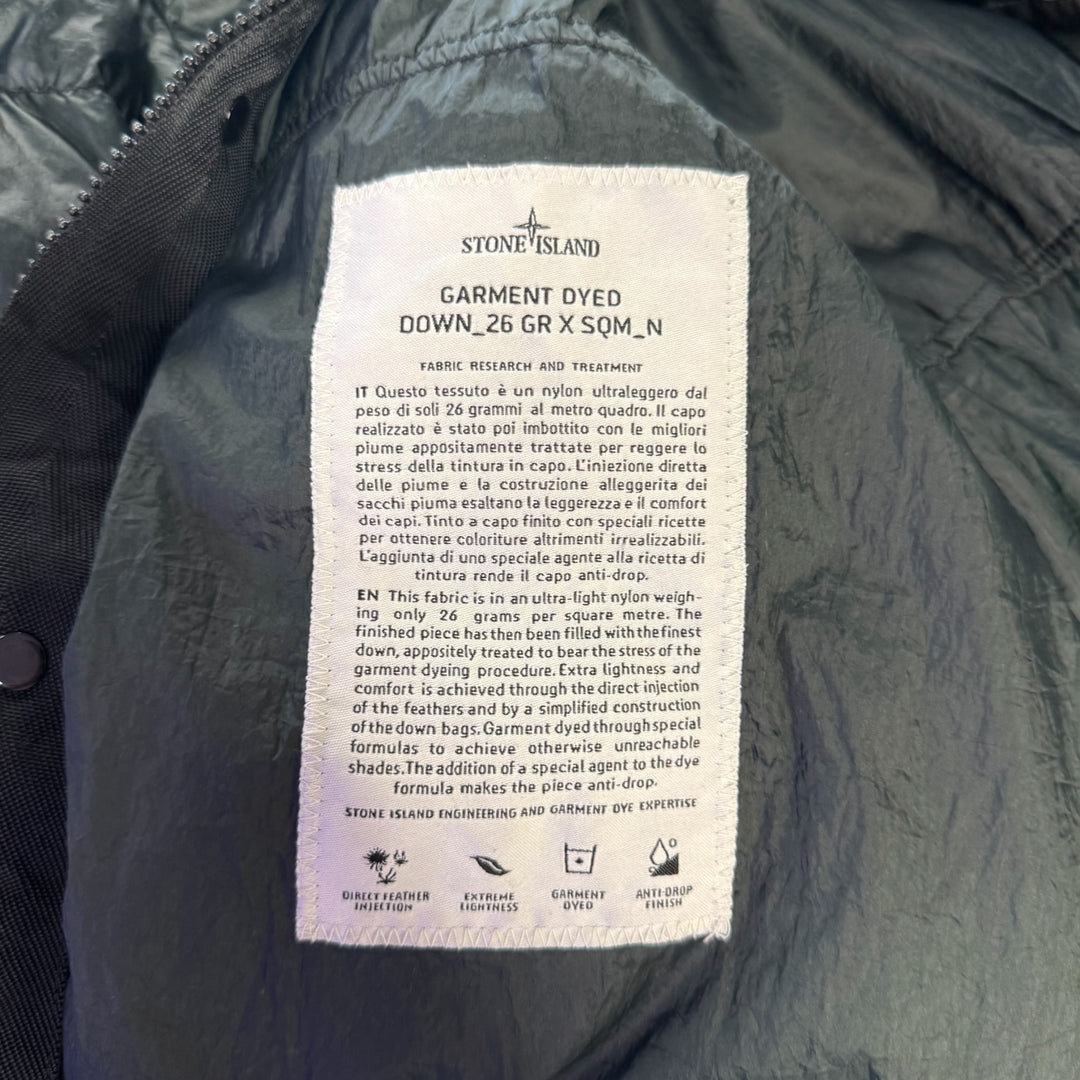 Stone Island Garment Dye Puffer Jacket Green (M)