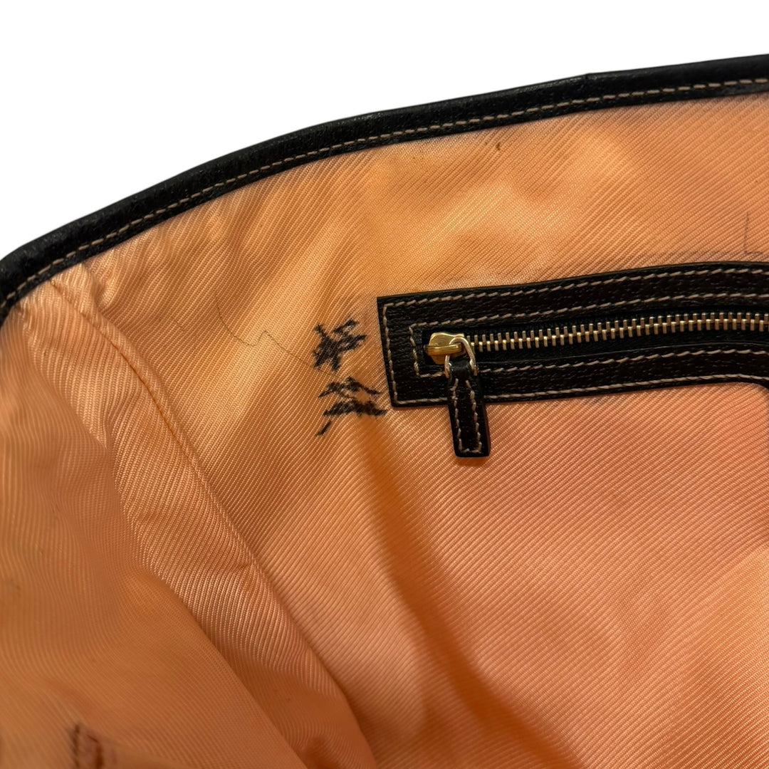 Gucci Preloved Chain Print Tote Bag Black
