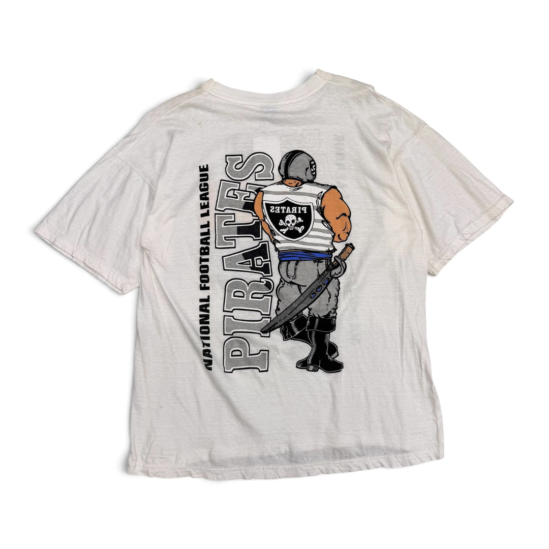 80's Vintage Oakland Raiders White Graphic T-Shirt (XL)