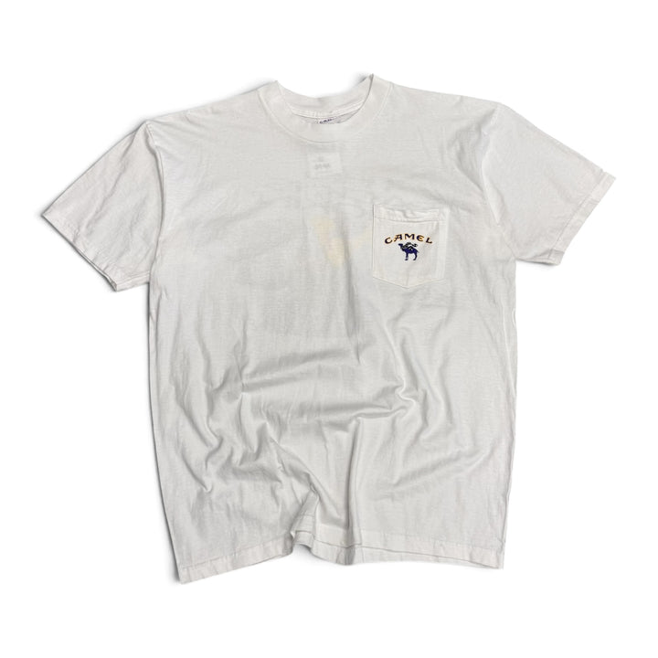 Vintage Camel Racing Graphic T Shirt White (XL)