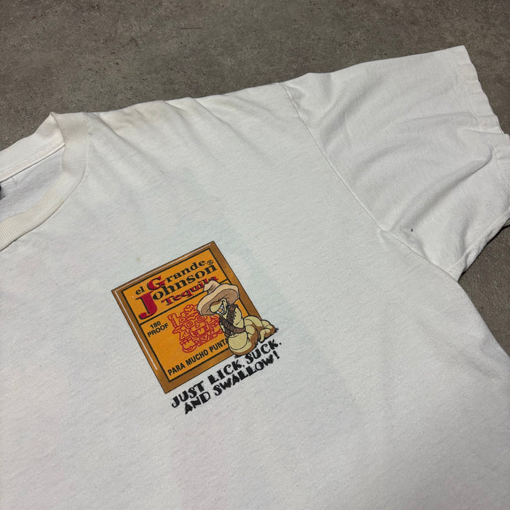 90's Vintage Big Johnson 'El Grande' White Graphic T-Shirt (XXL)