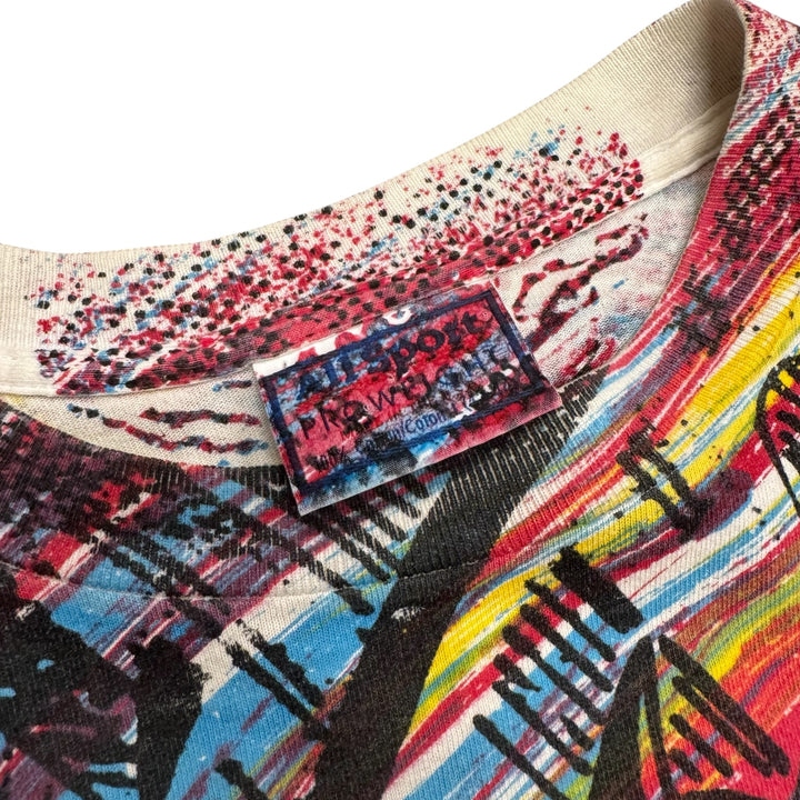 Vintage Batman All Over Multicoloured Graphic T-Shirt (L)