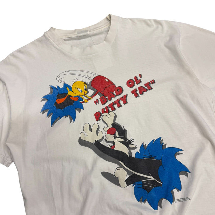 Vintage Single Stitch Looney Tunes T shirt White (XL)