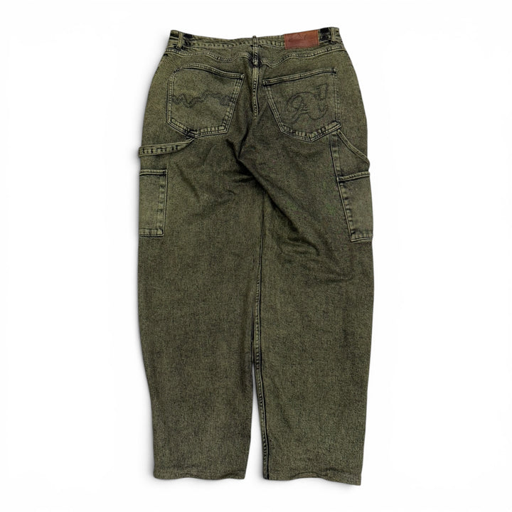 A1 Denim Baggy Jeans Green 36"