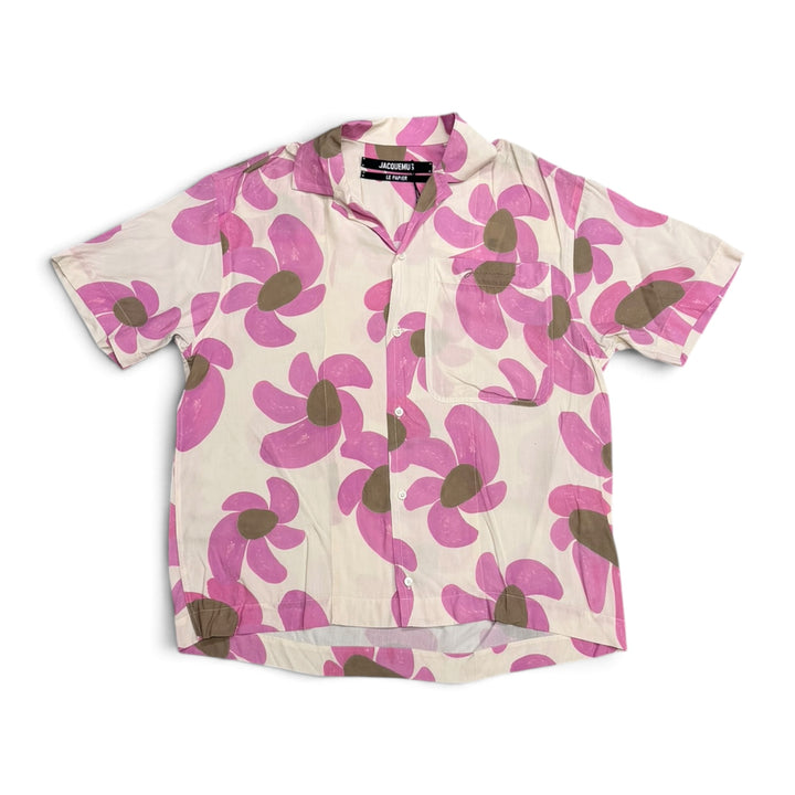 Jacquemus Le Papier Floral Short Sleeve Shirt (L)
