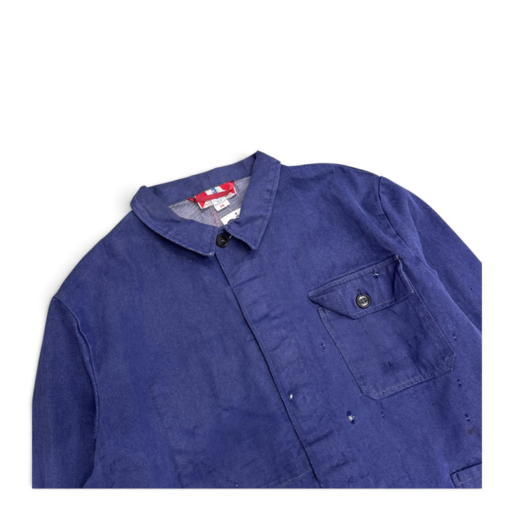 Vintage Distressed Blue French Chore Jacket (XL)