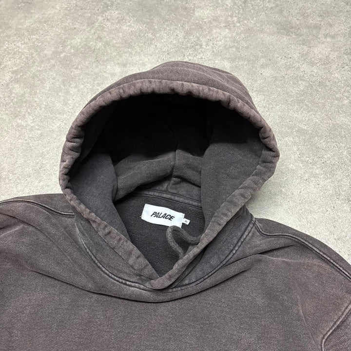 Palace Brown Super Heavyweight Embroidered Pullover Hoodie (XL)