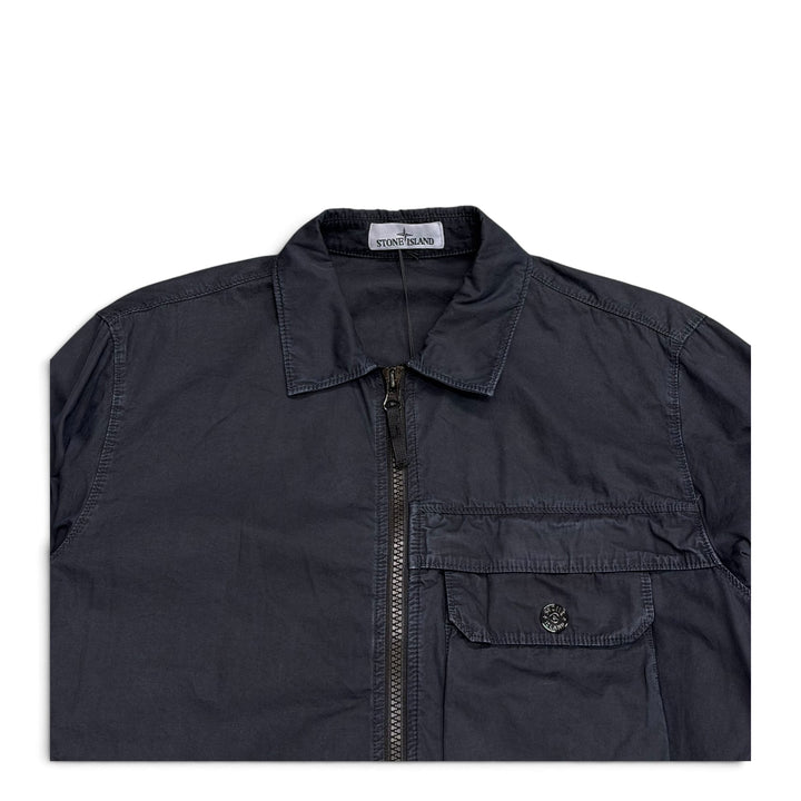 Stone Island Shirt Jacket Full Zip Up Navy (L)
