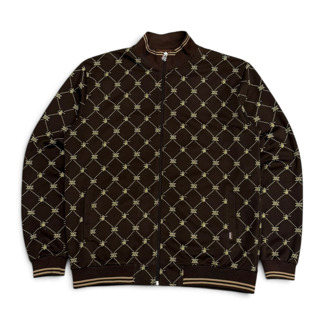 Stussy 25th Anniversary Monogram Track Jacket  Brown (L)