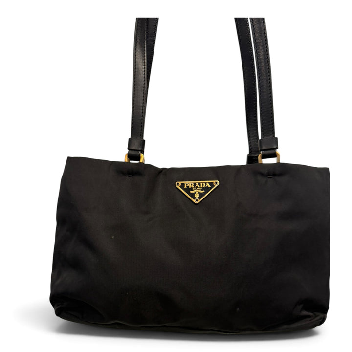 Sign Of The Times Black Prada Nylon Mini Tote Bag