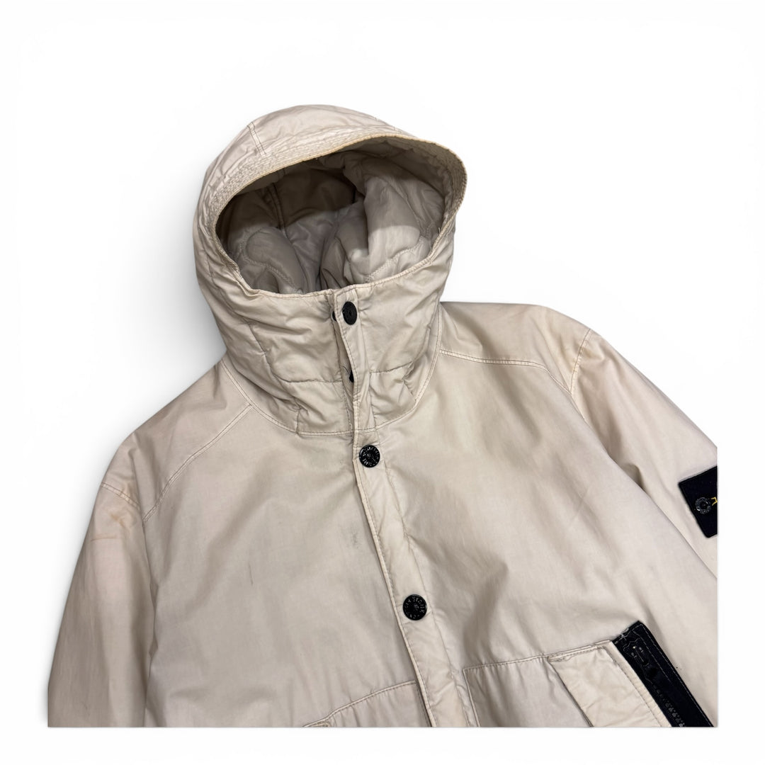 Stone Island Mussola Gommata Puffer Jacket White (L)