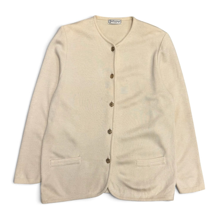 Vintage Burberrys Button Up Cardigan Cream (L)