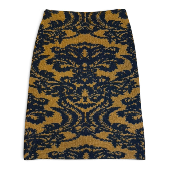 Dries Van Noten Knitted Black & Brown Skirt (S)