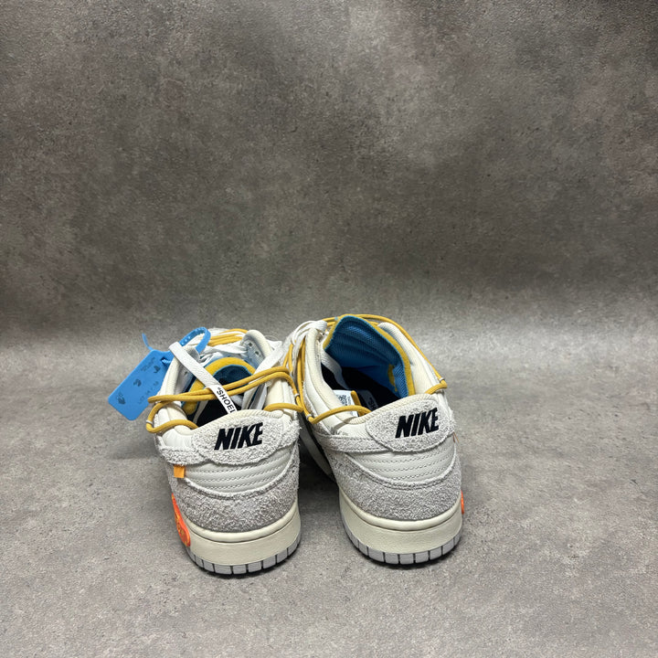Nike x Off White Dunk Low White & Grey 'Lot 34' Trainers (UK12)