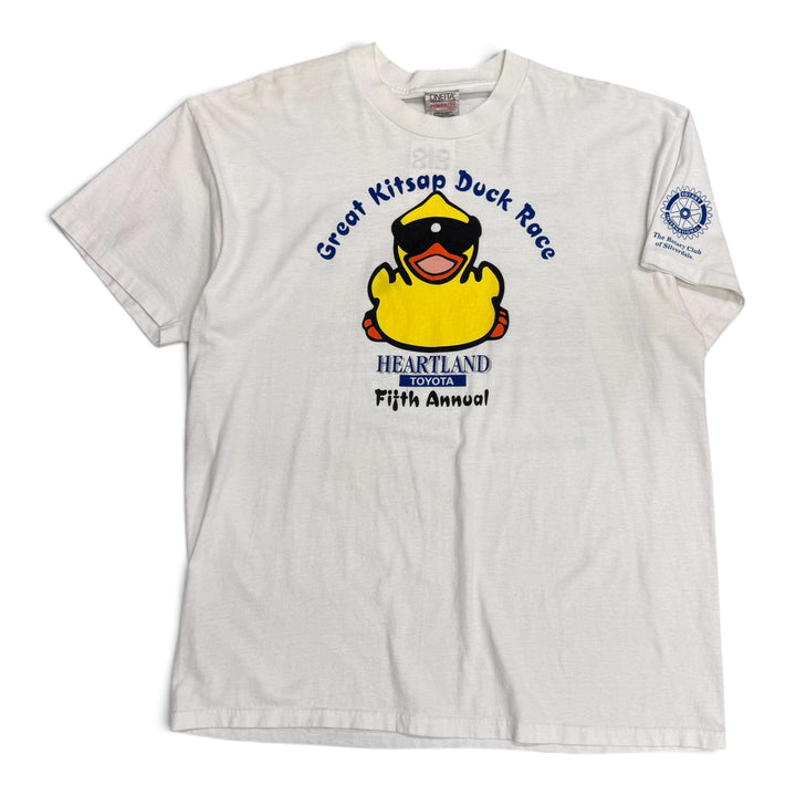 Vintage Great Kitsap Duck Race Graphic T shirt White (XL)