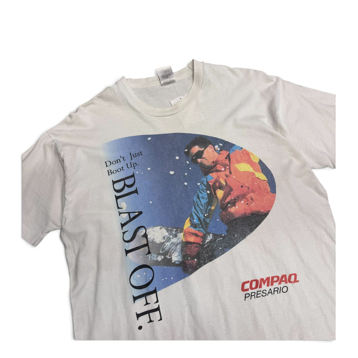 Vintage Single Stitch Blast Off Graphic T shirt White (XL)