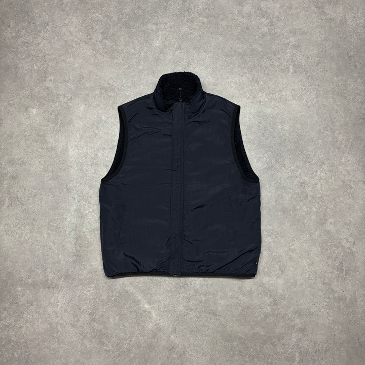 Stussy Black Reversible Fleece Gilet (M)