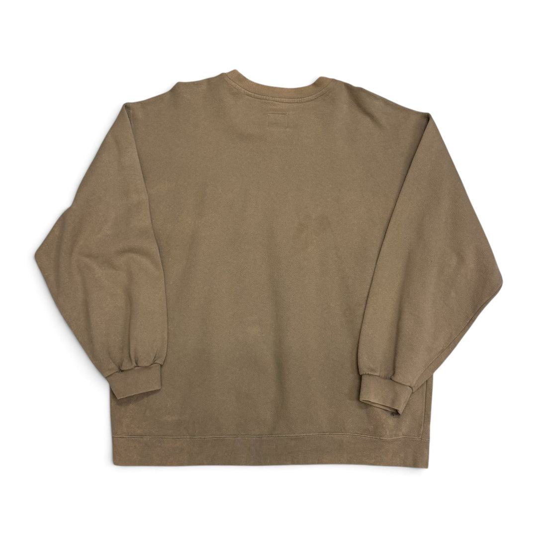 Vintage Nike Big Spell Out Sweatshirt Beige (XXL)