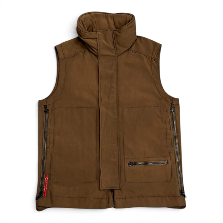 Prada Sport AW01 Modular Multi-pocket Brown Ski Vest (XL)