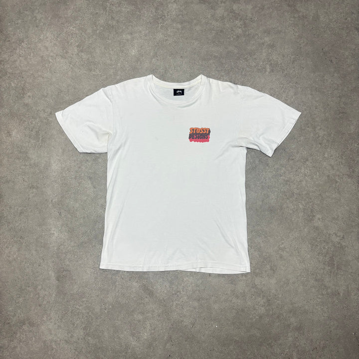 Stussy Deisgns White Graphic T-Shirt (M)