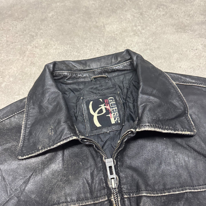 Vintage Guess Leather Jacket (M)