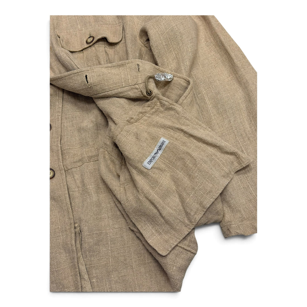 Vintage Emporio Armani Linen Jacket Beige (XL)